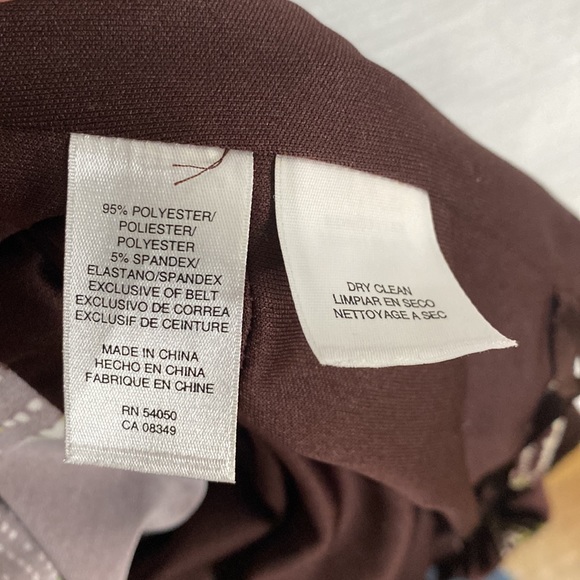 Anne Klein New York faux wrap midi dress Size 8 brown, green, white - Picture 9 of 11